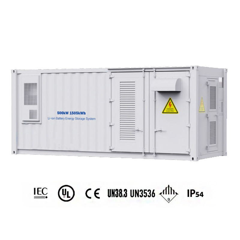 500kW 1505kWh 배터리 에너지 저장 용기 280ah 올인원 야외 에너지 스토리지 박스