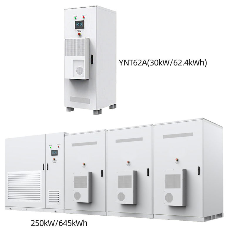 95% 사전 설치된 에너지 저장 캐비닛 62kWh 및 645kWh 온그리드 오프그리드 배터리 저장 캐비닛
