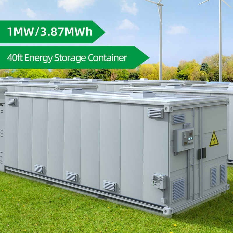 40ft ESS 1MW 3.87MWh 컨테이너 에너지 저장 시스템 피크 면도 태양광 에너지 에너지 저장